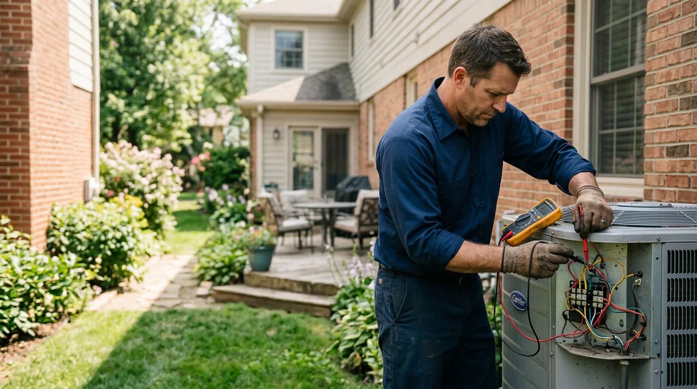 HVAC technician working near Wever, IA